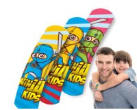 Pleisters voor kinderen 'Ninja's', 40 stuks, metalen doos