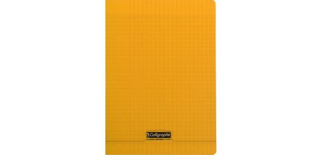 Clairefontaine Polypro Stapled Notebook - 24x32cm - 96 Pages - Sey#s Ruled - 90gsm - Orange|