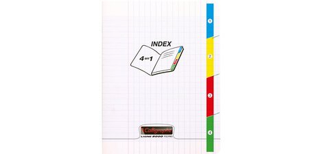 Cahier 4 index 8000 POLYPRO, 170 x 220 mm