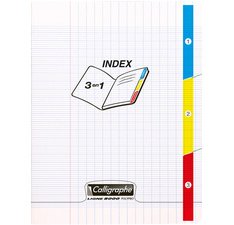 Cahier 3 index 8000 POLYPRO, 170 x 220 mm