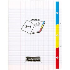 Cahier 3 index 8000 POLYPRO, 170 x 220 mm