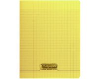 Cahier piqué 8000 POLYPRO 17x22 cm 48 pages grands carreaux 90 g - Jaune