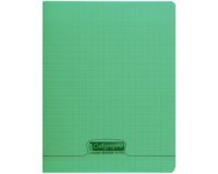 Cahier piqué 8000 POLYPRO 17x22 cm 48 pages grands carreaux 90 g - Vert