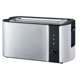 Grille-pain 4 tranches AT 2590, acier inox / noir