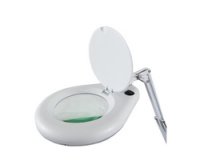 Lampe loupe à LED ZOOM, avec pince de table, blanc