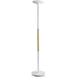 Lampadaire à LED PRYSKA, dimmable, hêtre/blanc