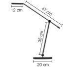 Lampe lumière du jour à LED SUNLIGHT, dimmable, noir