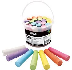 Craie de trottoir 'marelle', seau en plastique de 20