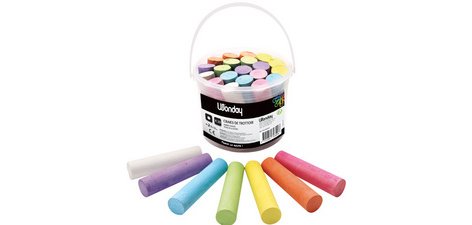 Craie de trottoir 'marelle', seau en plastique de 20