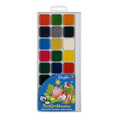 Boîte de pastilles de peinture, 24 couleurs