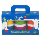 Vingerverf, assortiment, set van 6 x 60 ml