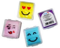 Gomme souple visages, en présentoir de 18