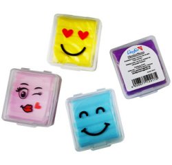 Gomme souple Smiley, en présentoir de 18