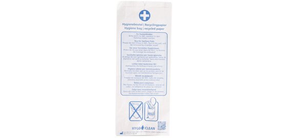 Sac hygiénique en papier, imprimé, blanc
