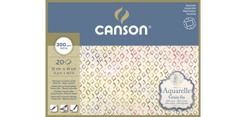 Bloc de papier Aquarelle, fin, 310 x 410 mm