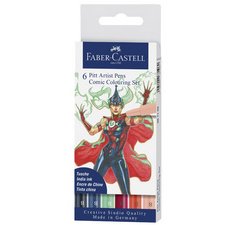 FABER-CASTELL Feutre PITT artist pen, kit Comic
