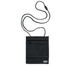 Pochette tour de cou XL, nylon, noir