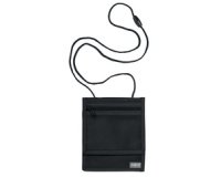 Pochette tour de cou XL, nylon, noir