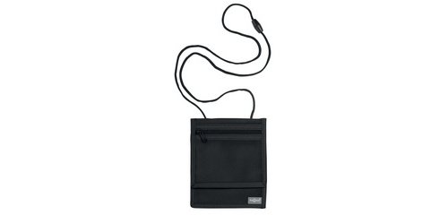 Pochette tour de cou XL, nylon, noir