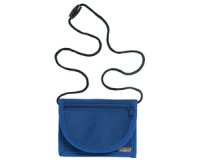 Pochette tour de cou, nylon, bleu