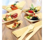 Ravier en bois, en pin, 115 x 70 mm