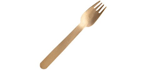 Wooden fork, length: 160mm