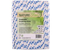 Paille en papier, 197 mm, à pois