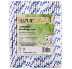 Paille en papier, 197 mm, à pois