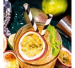 Paille en papier, 197 mm, rayé noir/blanc