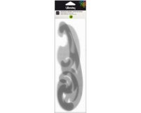 Pistolet à dessin, 3 pièces, transparent gris fumé