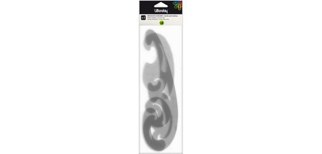 Pistolet à dessin, 3 pièces, transparent gris fumé