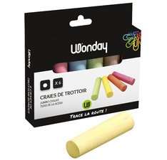 Craie de trottoir 'marelle', étui carton de 6