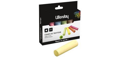 Craie de trottoir 'marelle', étui carton de 6