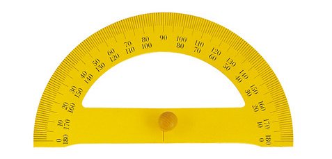 Rapporteur demi-cercle pour tableau, 180 degrés