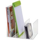 Porte-revues acrylique, 3 compartiments, transparent