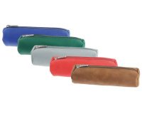 Trousse ronde, en similicuir, assorti