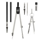 Coffret de compas, 7 pièces, noir