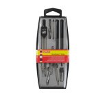 Coffret de compas, 7 pièces, noir