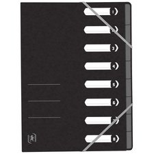 Trieur Top File+, A4, 8 compartiments, noir