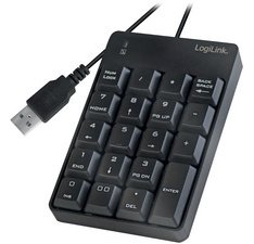 Pavé numérique USB, avec câble, 19 touches, noir