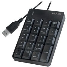 Pavé numérique USB, avec câble, 19 touches, noir