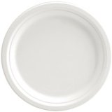Assiette en canne à sucre, rond, 224 mm, blanc