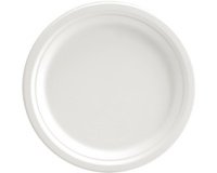 Assiette en canne à sucre, rond, 224 mm, blanc