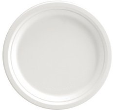 Assiette en canne à sucre, rond, 224 mm, blanc