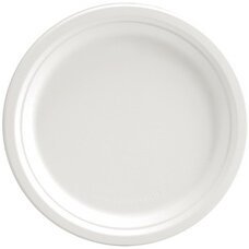 Assiette en canne à sucre, rond, 153 mm, blanc