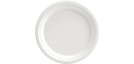 Assiette en canne à sucre, rond, 224 mm, blanc