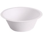 Coupelle en canne à sucre, rond, 250 ml, blanc