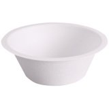 Coupelle en canne à sucre, rond, 250 ml, blanc