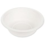 Coupelle en canne à sucre, rond, 500 ml, blanc