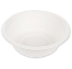 Coupelle en canne à sucre, rond, 500 ml, blanc